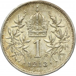 Austria, Franz Joseph I, 1 Corona Wien 1913