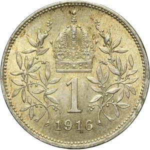 Austria, Franz Joseph I, 1 Corona Wien 1916