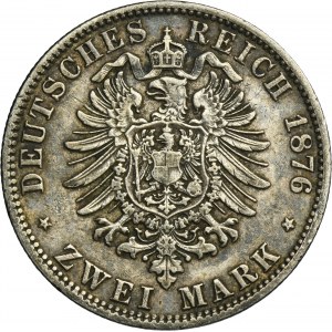 Germany, Kingdom of Prussia Wilhelm I, 2 Mark Berlin 1876 A