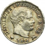 Italy, Kingdom of Italy, Napoleon I, 5 Soldi Milan 1811 M - overstruck from 1810