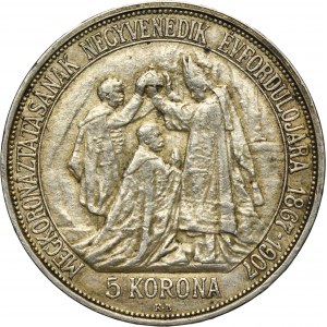Hungary, Franz Joseph I, 5 Corona Kremnitz 1907 KB