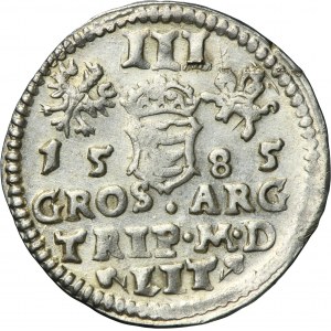 Stephan Bathory, 3 Groschen Vilnius 1585