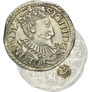 Sigismund III Vasa, 3 Groschen Olkusz 1598 - digit 9 triple struck