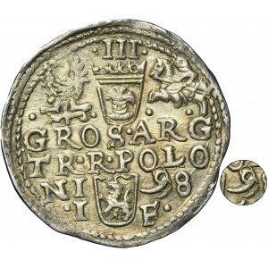 Sigismund III Vasa, 3 Groschen Olkusz 1598 - digit 9 triple struck