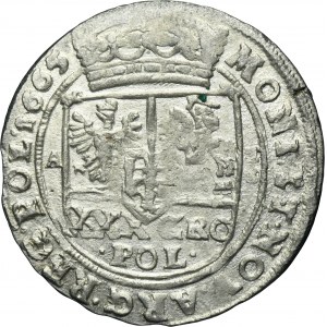 John II Casimir, Tymf Bromberg 1665 AT - SALVS - UNLISTED, small i in PRETIVM