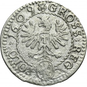 Žigmund III Vaza, Grosz Krakov 1609 - erb Lewart