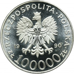 100.000 złotych 1990 Solidarność - TYP A