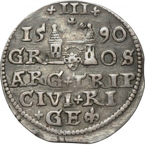 Sigismund III Vasa, 3 Groschen Riga 1590
