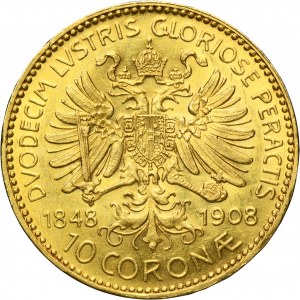 Austria, Franz Josef I, 10 Corona Wien 1908