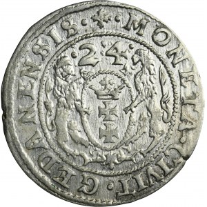 Sigismund III Vasa, 1/4 Thaler Danzig 1624 - PR•
