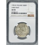 Augustus III of Poland, 18 Groschen Leipzig 1755 EC - NGC AU58