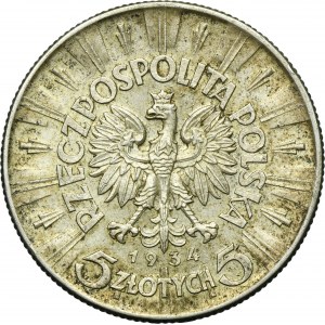 Piłsudski, 5 złotych 1934