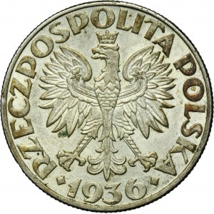 Żaglowiec, 5 złotych 1936