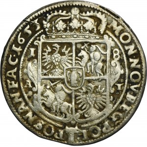 John II Casimir, 1/4 Thaler 1653 AT - RARE, CASIM SVEC