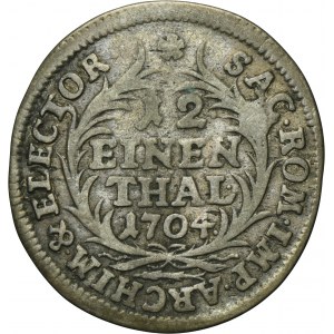 Augustus II the Strong, 1/12 Thaler Leipzig 1704 EPH