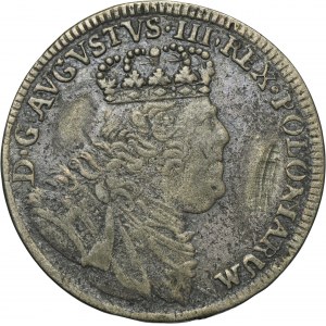 Augustus III of Poland, 6 Groschen Leipzig 1754 EC