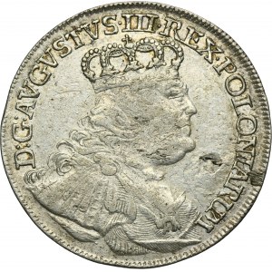 Augustus III of Poland, 1/4 Thaler Leipzig 1754 EC - RARE