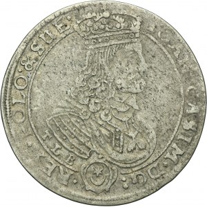 Jan Kazimierz, Ort Kraków 1668 TLB - RZADKI, Wappen Leliwa