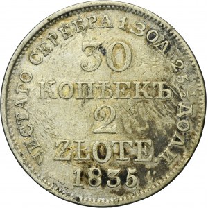 30 kopeck = 2 zloty Warsaw 1835 MW