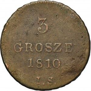 Duchy of Warsaw, 3 groschen Warsaw 1810 IS