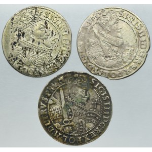 Lot, Sigismund III Vasa, 1/4 Thaler Bromberg and Danzig (3 pcs.)