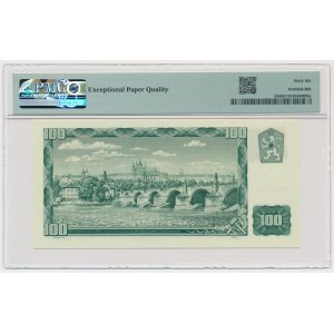 Czech Republik, 100 Korun 1961 (1993) - with stamp - PMG 66 EPQ