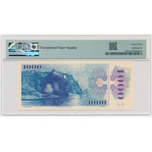 Czech Republic, 1.000 Korun 1985 (1993) - with stamp - PMG 67 EPQ