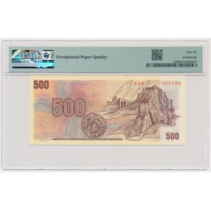 Czech Republic, 500 Korun 1993 (1973) - with stamp - PMG 66 EPQ