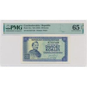 Czechoslovakia, 20 Korun (1945) - PMG 65 EPQ
