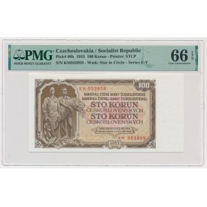 Tschechoslowakei, 100 Kronen 1953 - PMG 66 EPQ