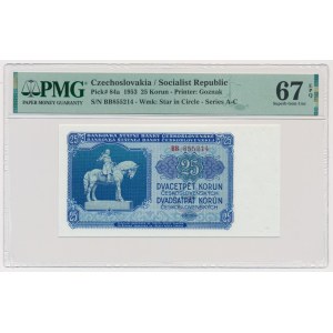 Tschechoslowakei, 25 Kronen 1953 - PMG 67 EPQ