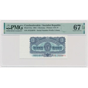 Czechoslovakia, 3 Koruny 1961 - PMG 67 EPQ