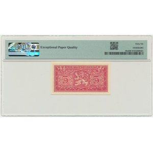 Czechoslovakia, 5 Korun 1949 - PMG 66 EPQ