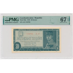Czechoslovakia, 50 Korun 1948 - PMG 67 EPQ