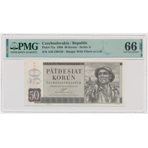 Czechoslovakia, 50 Korun 1950 - PMG 66 EPQ