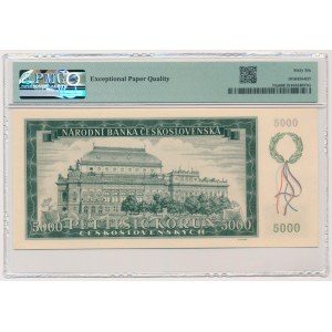 Czechoslovakia, 5.000 Korun 1945 - PMG 66 EPQ