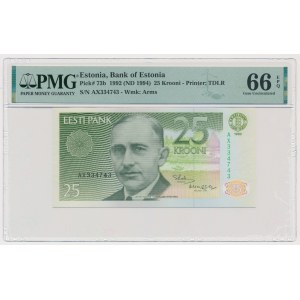 Estonia, 25 Krooni 1992 - PMG 66 EPQ