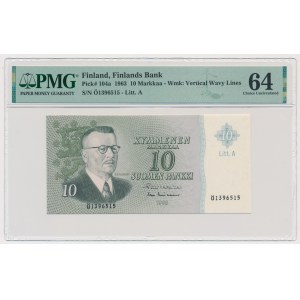 Finland, 10 Markkaa 1963 - PMG 64