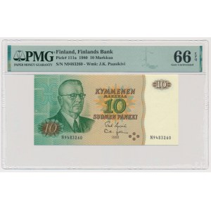 Finland, 10 Markkaa 1980 - PMG 66 EPQ