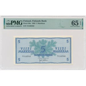 Finland, 5 Markkaa 1963 - PMG 65 EPQ