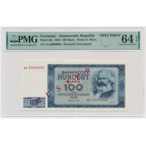 German Democratic Republic, 100 Mark 1964 - SPECIMEN - PMG 64 EPQ