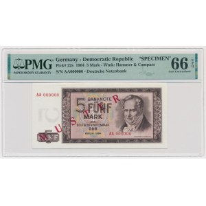 German Democratic Republic, 50 Mark 1964 - SPECIMEN - PMG 66 EPQ - TOP POP