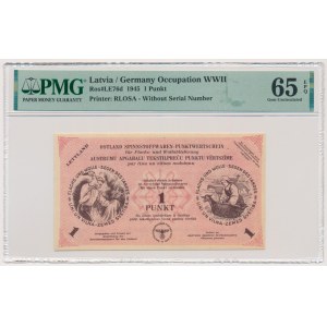 Latvia, German Occupation, 1 Punkt 1945 - PMG 65 EPQ