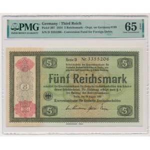 Germany, 5 Reichsmark 1934 - PMG 65 EPQ