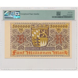 Germany, Bayern, 5 Million Mark 1923 - PMG 64 EPQ