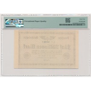 Germany, Railroad, 5 million Mark 1923 - PMG 64 EPQ