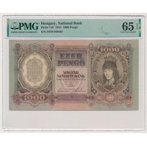 Hungary, 1.000 Pengo 1943 - PMG 65 EPQ
