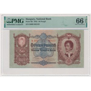 Hungary, 50 Pengo 1932 - PMG 66 EPQ