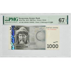 Kirgisistan, 1.000 Som 2010 - PMG 67 EPQ