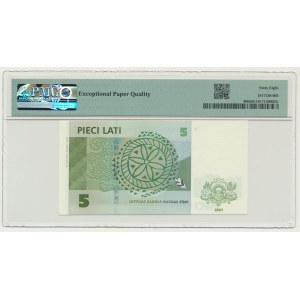 Latvia, 5 Lati 2001 - PMG 68 EPQ